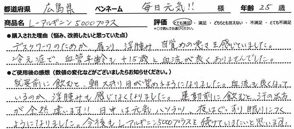 L-アルギニン 5000プラスレビュー3